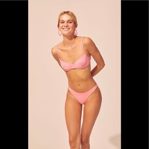 SOLID & STRIPED NWT Eva Bikini Set in Flamingo